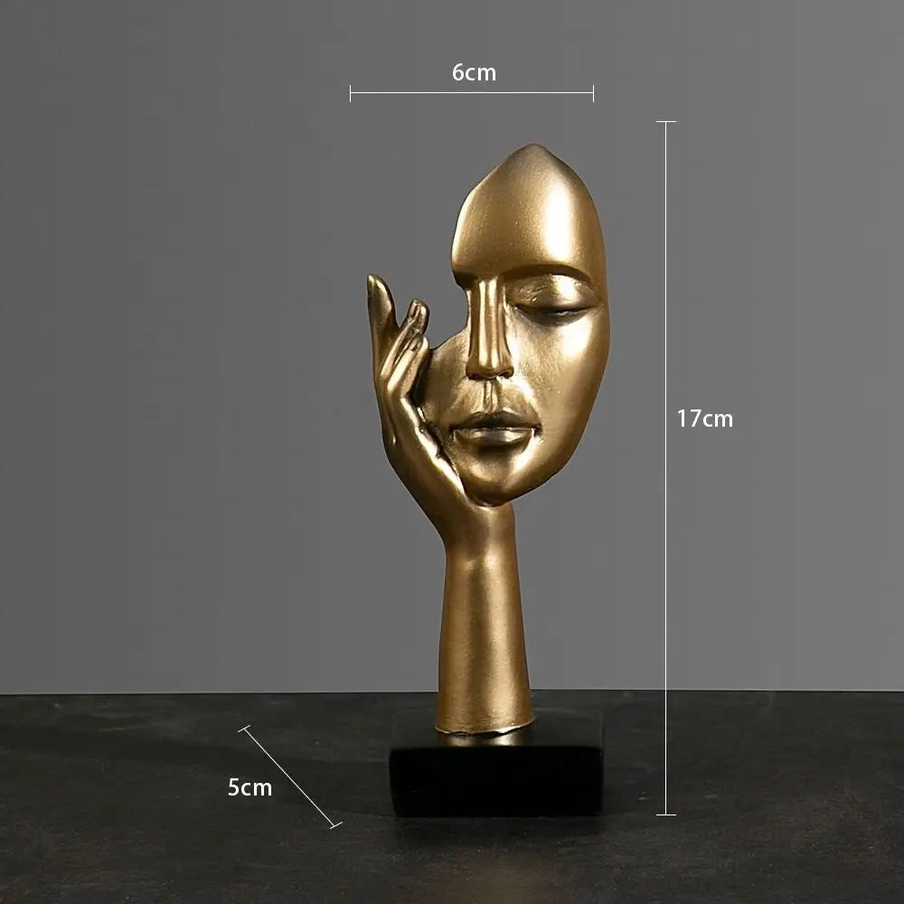 Estátua Abstrata de Resina para Decoração Elegante