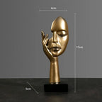 Estátua Abstrata de Resina para Decoração Elegante