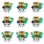 32 polegada verde número digital folha ballon troféu futebol balões de hélio crianças presentes festa aniversário tema futebol decoração