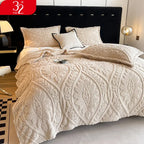 Cobertor Floral 3D de Lã Coral Quente