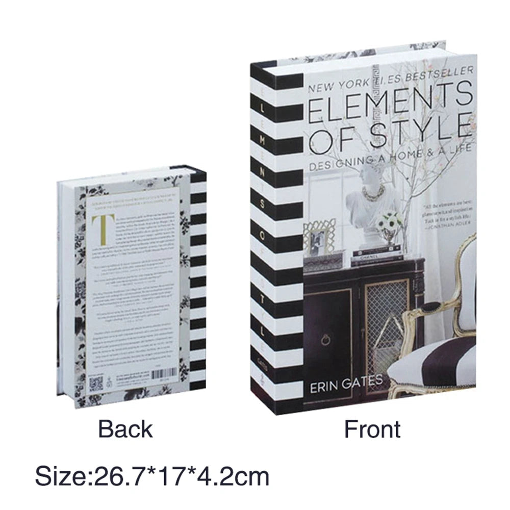 Caixa Decorativa de Livros Falsos com Fecho Magnético