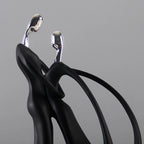 Arte nórdica dança casal resina figura ornamentos estatuetas acessórios de decoração para sala estar ornamentos para decoração casa