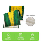 1 pedaço de bandeira de mesa temática de estilo brasileiro, elementos de bandeira brasileira e padrões característicos, adequado para festas temáticas culturais brasileiras, decorações de eventos de férias, decorações de restaurante de estilo sul-americano, atividades de troca cultural, barracas especiais de mercado criativas