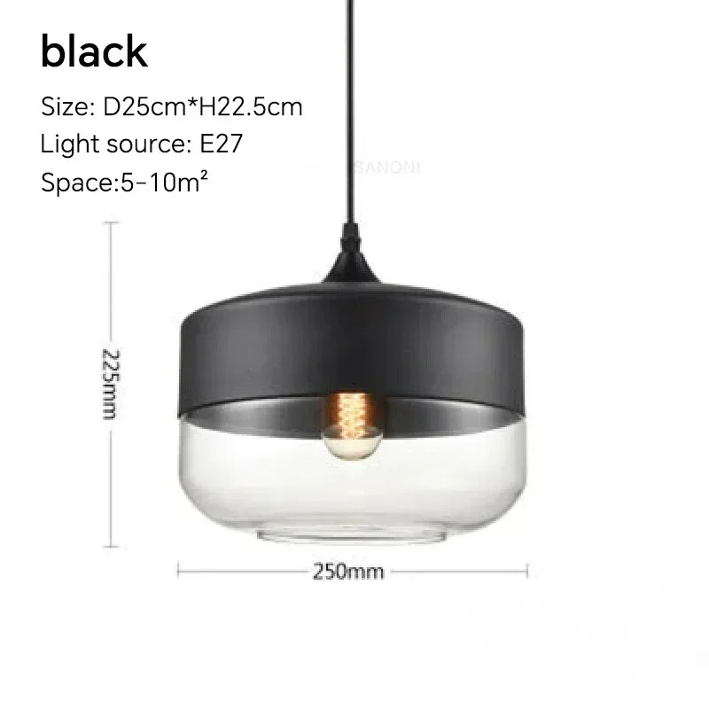 Luminária Pendente de Vidro Nordic Modern