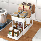 Organizador de Cozinha com Prateleira Dupla Deslizante