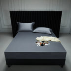 1000TC Egyptian Cotton Fitted Sheet Solid Color Bed Sheet Mattress Cover Elastic Band Fitted Sheet 160x200 180X200 Fit Sheet 1Pc