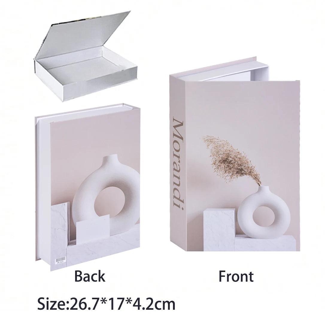 Caixa Decorativa de Livros Falsos com Fecho Magnético