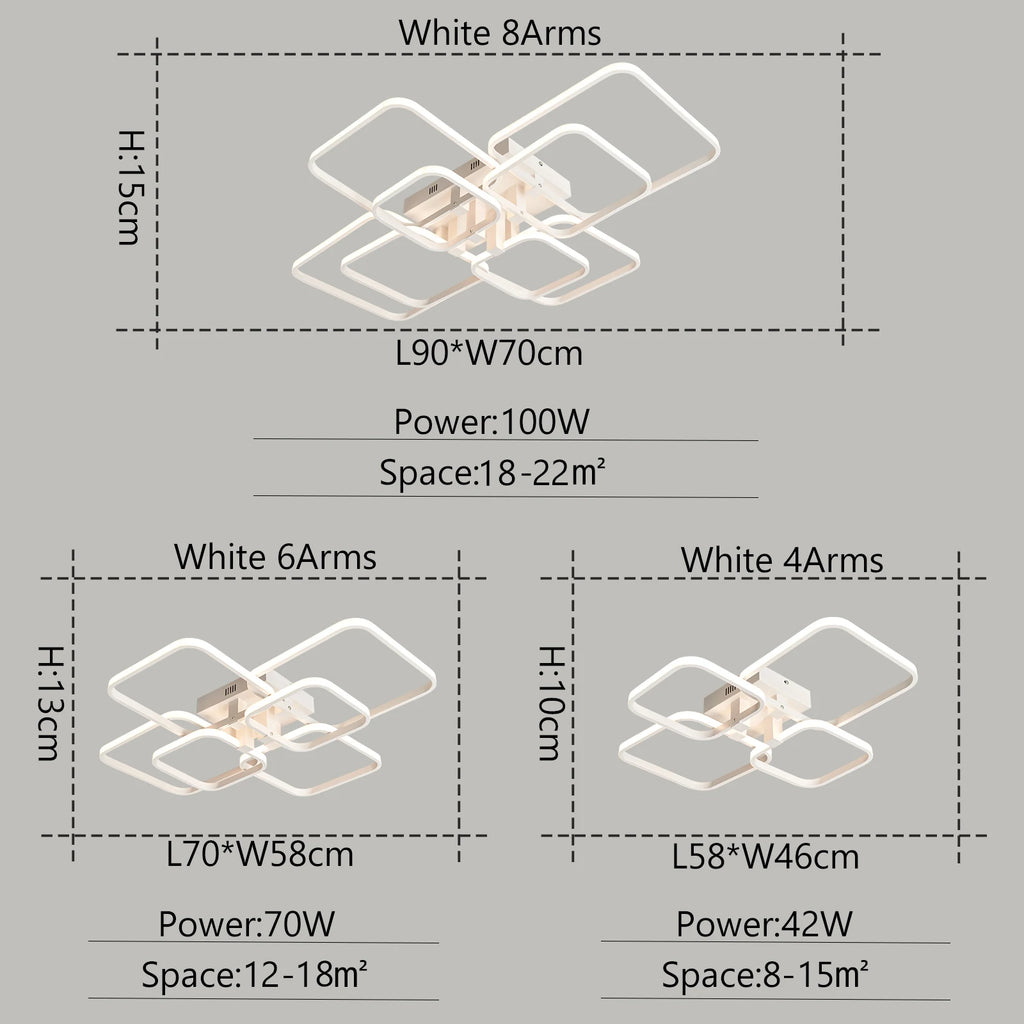 Luminárias de teto modernas com LED NEO Gleam para sala de estar, quarto, escritório, AC90-260V, luminárias de teto internas com LED.