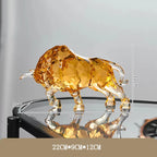 Escultura Touro em Acrílico Cristalino