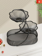 Cesta de Frutas de Metal Luxuosa, Bandeja para Armazenamento de Lanches, Caixa de Armazenamento para Mesa de Cé, Uso Domést...
