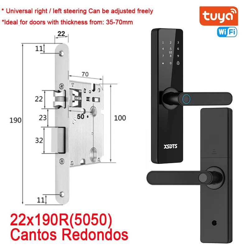Fechadura Inteligente Biométrica Tuya WiFi