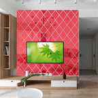Espelho 3D Acrílico Auto-Adesivo para Decoração de Parede