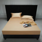 1000TC Egyptian Cotton Fitted Sheet Solid Color Bed Sheet Mattress Cover Elastic Band Fitted Sheet 160x200 180X200 Fit Sheet 1Pc