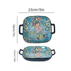 Prato de Salada Boêmio com Alças em Cerâmica