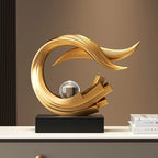 Ornamento Decorativo de Água e Vento para Casa, Estatueta para Sala de Estar, Escritório, Entrada, Armário de TV, Armário de Vinho, Decoração Artística para Mesa, Presente