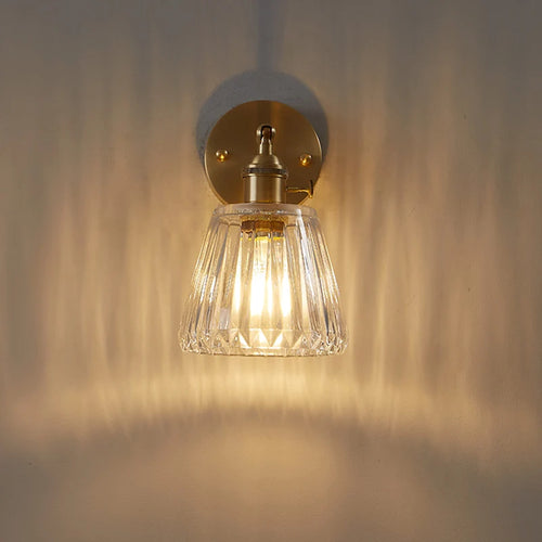 Nórdico Latão Lâmpada De Parede De Vidro, Luz Simples Moderna, Luxo Japonês Retro Cabeceira, Sala Quarto e Espelho Do Banheiro