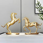 Escultura de Cavalo em Resina Eletrogalvanizada, Decoração de Riqueza para Sala de Estar, Escritório, Hotel, Estátua Ornamental, Presentes do Ano do Cavalo