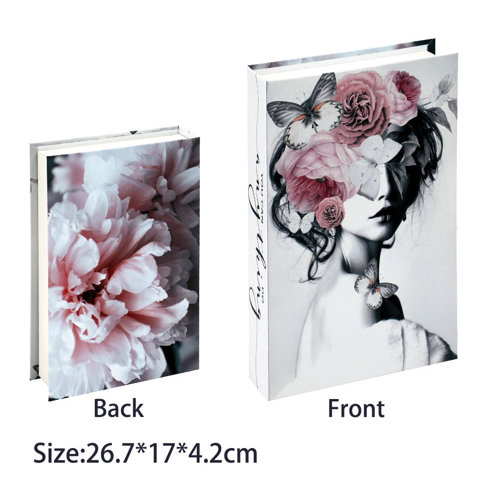 Caixa Decorativa de Livros Falsos com Fecho Magnético