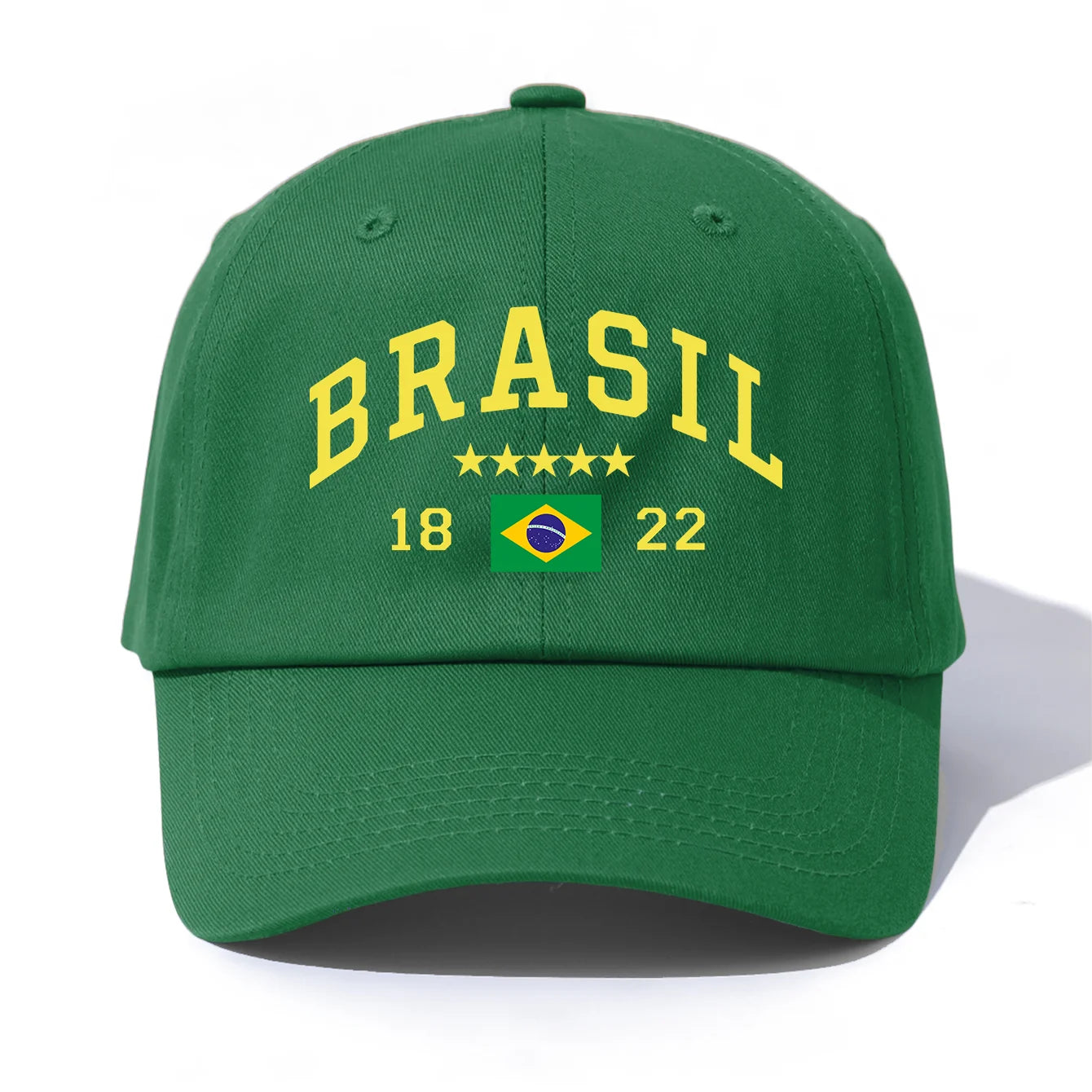 Boné de beisebol com estampa de brasil para adultos, estilo retrô minimalista, casual, macio, ajustável, pai, perfeito como presente, 1 peça