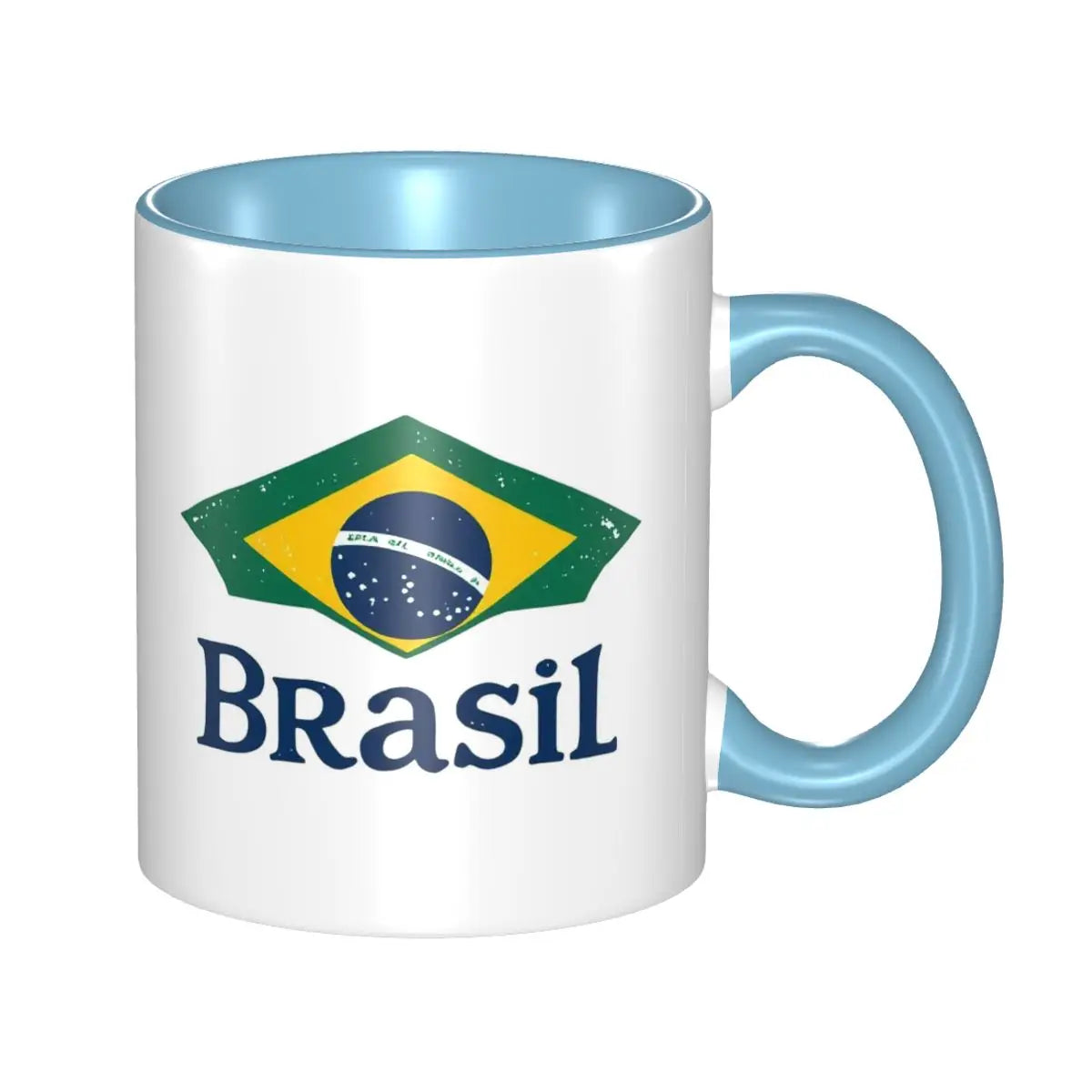 Caneca de Cerâmica com Bandeira do Brasil