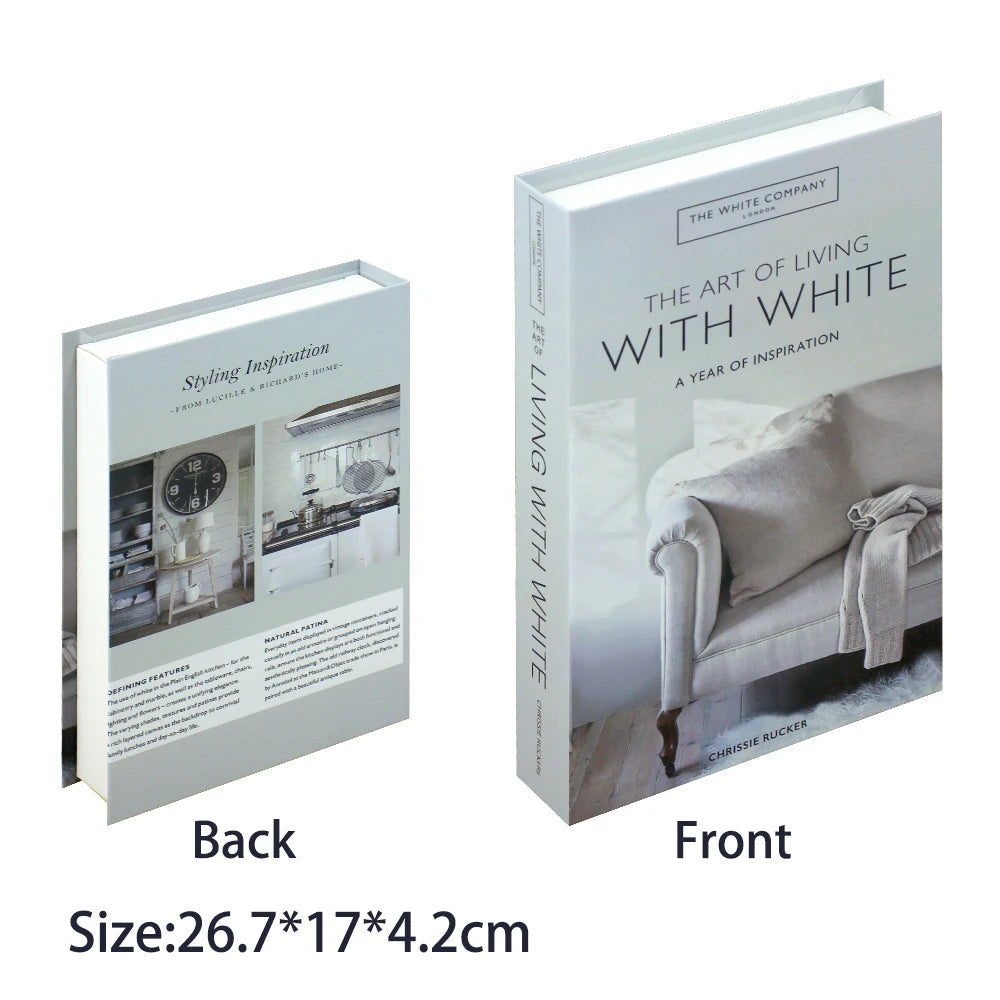 Caixa Decorativa de Livros Falsos com Fecho Magnético