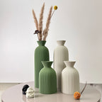 Conjunto de 2 peças de vaso seco de arte com padrão ondulado, vaso de flores secas, adequado para vaso de decoração de mesa de casa, vaso de decoração de foyer, vaso de flores secas, ornamento de vaso de decoração de escritório, melhor presente de feriado