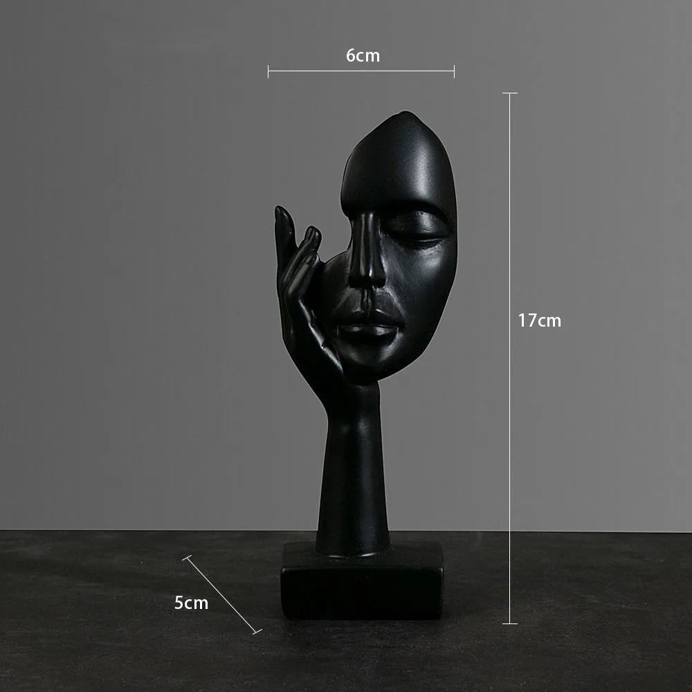 Estátua Abstrata de Resina para Decoração Elegante