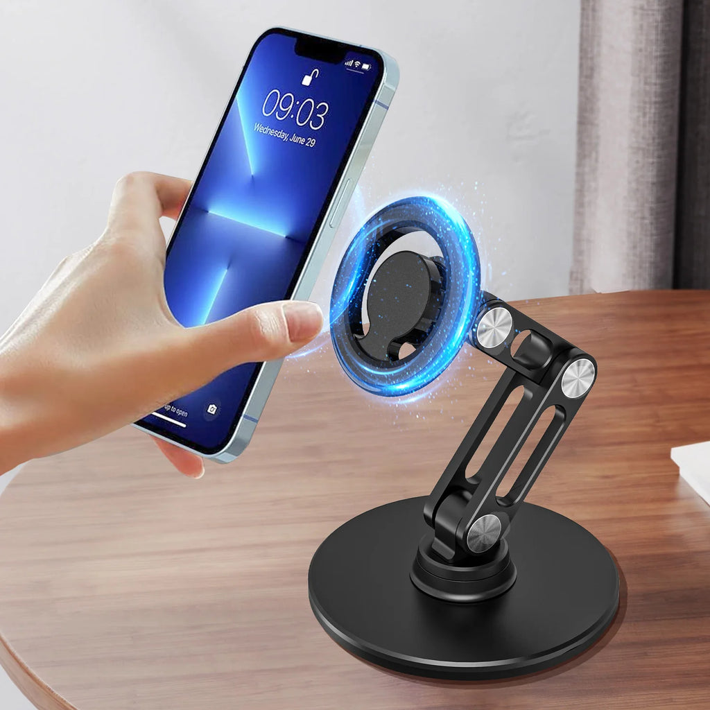 Suporte Magnético Rotativo 360 °   Suporte Ajustável Universal para Telas de 4.7-6.8'' para Celulares, Acessório de Metal para Smartphone