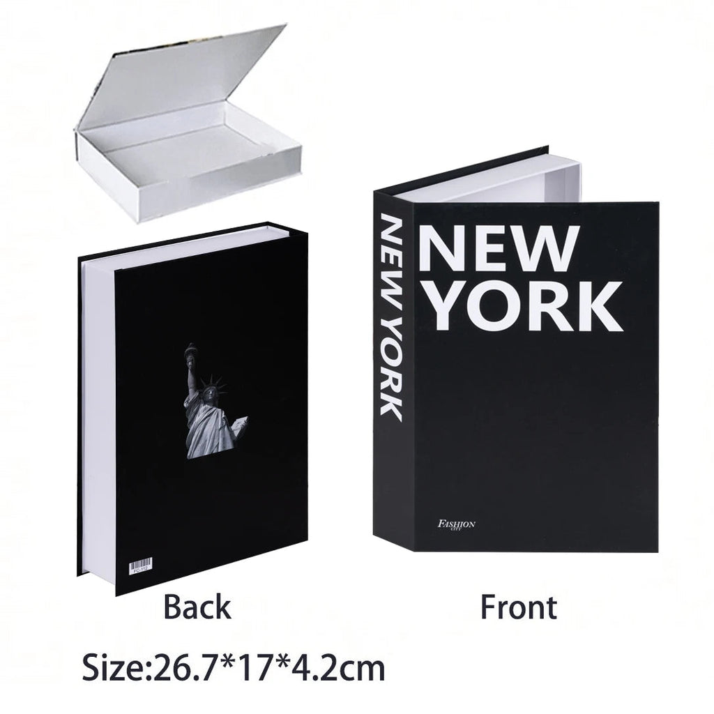 Caixa Decorativa de Livros Falsos com Fecho Magnético