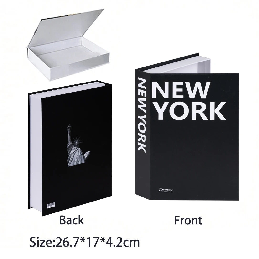 Caixa Decorativa de Livros Falsos com Fecho Magnético