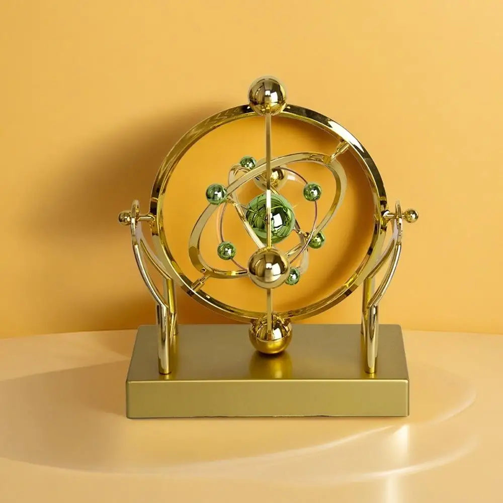 Máquina de movimento perpétuo de pêndulo de órbita celestial, decoração de mesa de arte cinética, modelo de astronomia para escritório doméstico, escultura rotativa