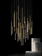 Lustre LED Moderno para Escadas e Salas de Estar
