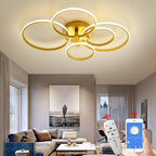 Brasil inclui imposto Lustres de led modernos para sala de estar sala de estudo quarto de cama decoração lâmpada de teto led lampara techo cor dourada luminárias de lustre de teto AC110-240V