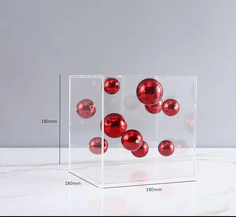 Decoração Moderna em Acrílico com Esferas Flutuantes