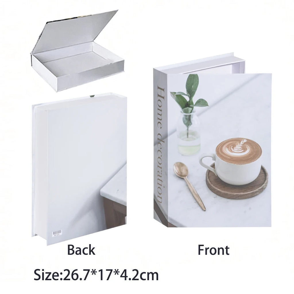 Caixa Decorativa de Livros Falsos com Fecho Magnético