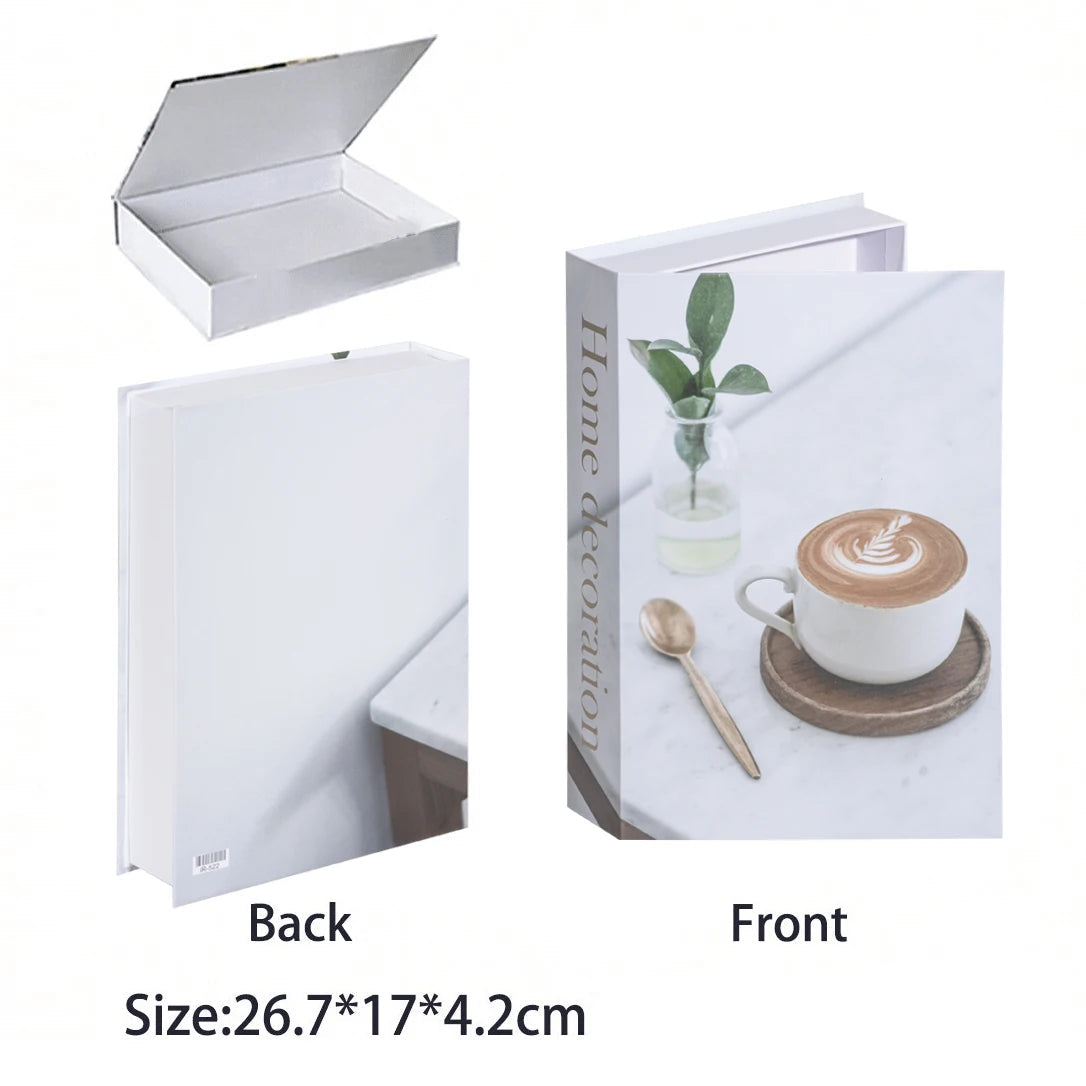 Caixa Decorativa de Livros Falsos com Fecho Magnético