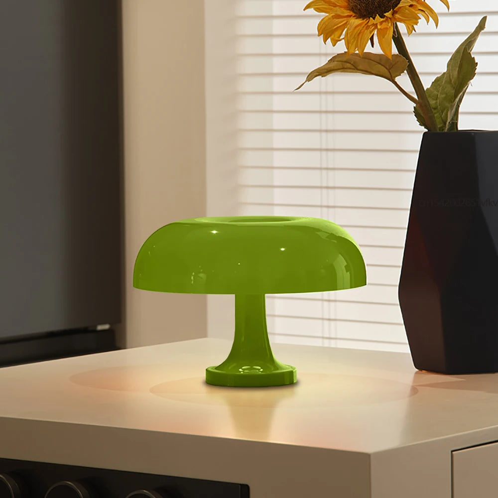 Classic Mushroom Table Lamp Modern Bauhaus Art Table Lamp Bedroom Bedside Lamp Danish Designer Orange Decorative Table Lamp