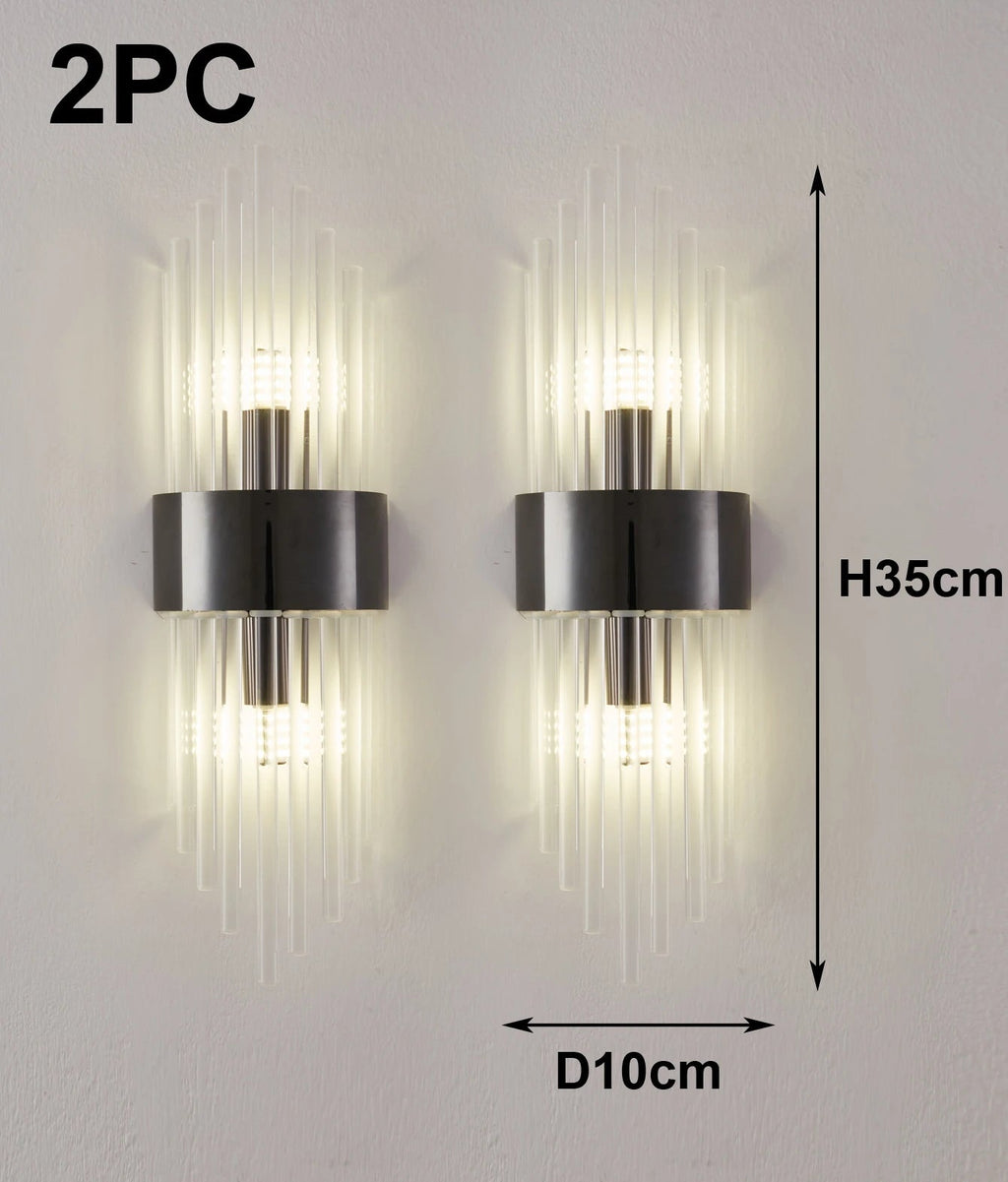 Arandela de Cristal Aço Inoxidável