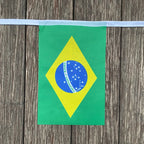 xvggdg 20 pçs/set Brasil bandeiras de bunting flâmula corda banner buntings festival festa feriado