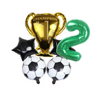 32 polegada verde número digital folha ballon troféu futebol balões de hélio crianças presentes festa aniversário tema futebol decoração