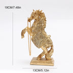Estátua de Cavalo Majestic Golden