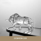 Escultura Touro em Acrílico Cristalino