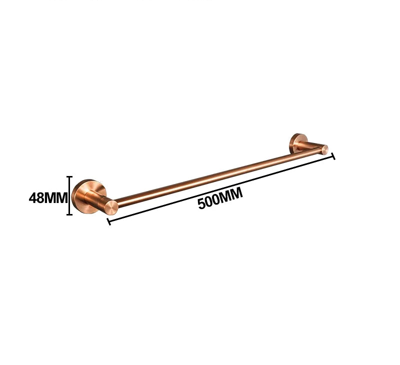 Conjunto de Acessórios para Banheiro em Aço Inoxidável Rose Gold