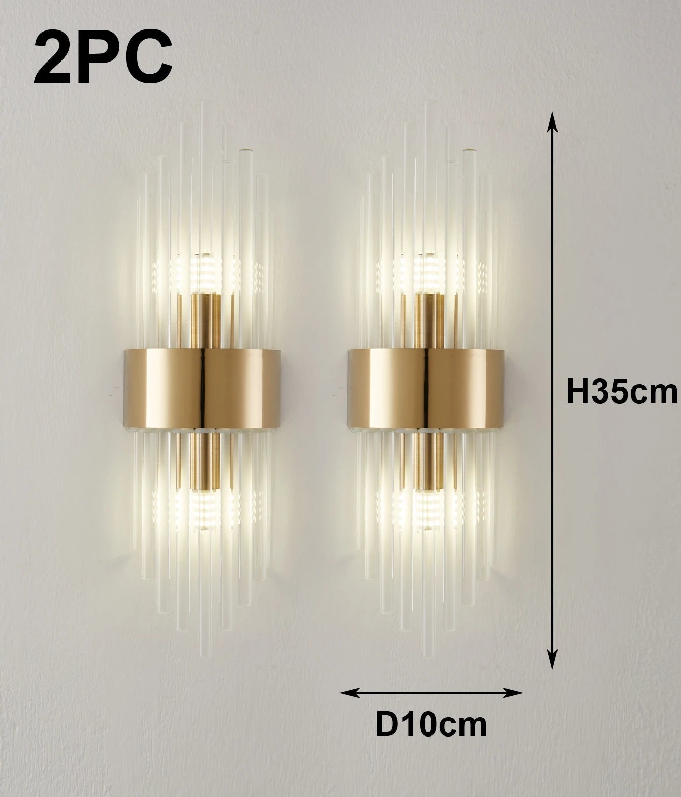 Arandela de Cristal Aço Inoxidável