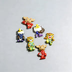 Acessórios de resina do mascote da Copa do Mundo EUA-Canadá-México 2026, miniaturas de carro com cola creme, materiais DIY para chaveiros e joias