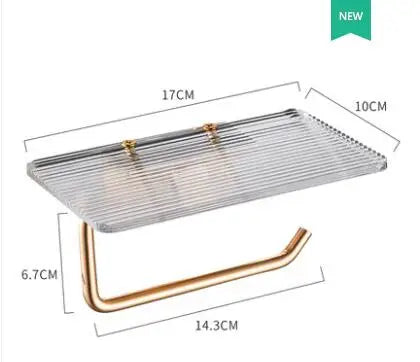 Suporte de Papel Higiênico com Prateleira