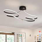 Tcy 75cm moderno regulável led luz de teto 28w ouro/cromo/preto para quarto cozinha luminária com controle remoto