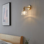 Nórdico Latão Lâmpada De Parede De Vidro, Luz Simples Moderna, Luxo Japonês Retro Cabeceira, Sala Quarto e Espelho Do Banheiro