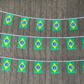 xvggdg 20 pçs/set Brasil bandeiras de bunting flâmula corda banner buntings festival festa feriado