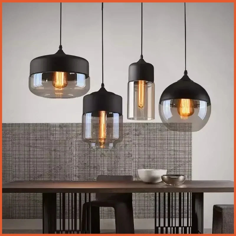 DINDALLED Nordic Modern Glass Pendant Light for Living Dining Room Bedroom Bedside Chandelier Lighting Fixture